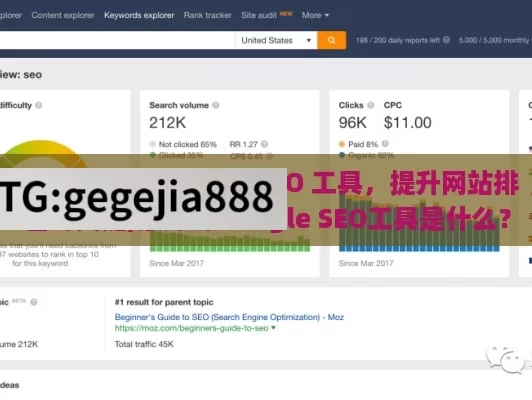 探寻最好的 Google SEO 工具，提升网站排名的关键,最好的Google SEO工具是什么？