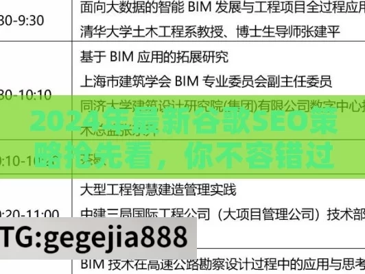 2024年最新谷歌SEO策略抢先看，你不容错过