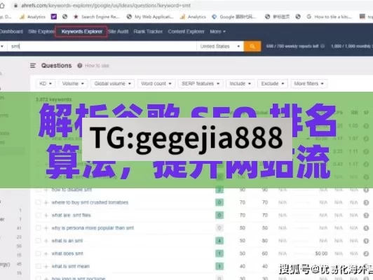 解析谷歌 SEO 排名算法，提升网站流量的关键,揭秘谷歌SEO排名算法