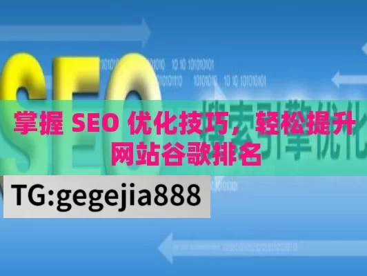 掌握 SEO 优化技巧，轻松提升网站谷歌排名