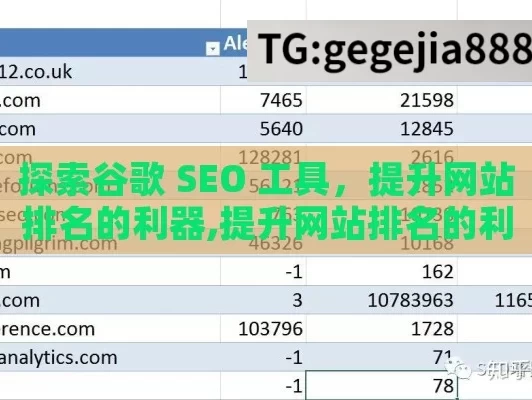 探索谷歌 SEO 工具，提升网站排名的利器,提升网站排名的利器，谷歌SEO工具