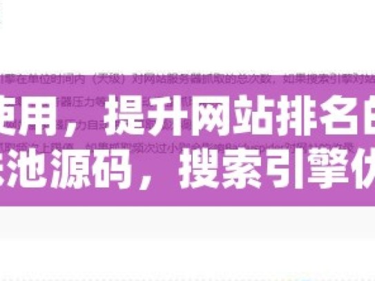 谷歌蜘蛛池使用，提升网站排名的秘密武器揭秘谷歌蜘蛛池源码，搜索引擎优化的利器？