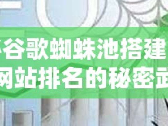 探秘谷歌蜘蛛池搭建，提升网站排名的秘密武器