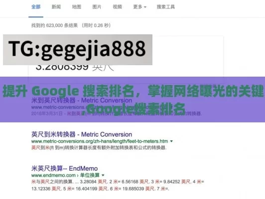 提升 Google 搜索排名，掌握网络曝光的关键,Google搜索排名