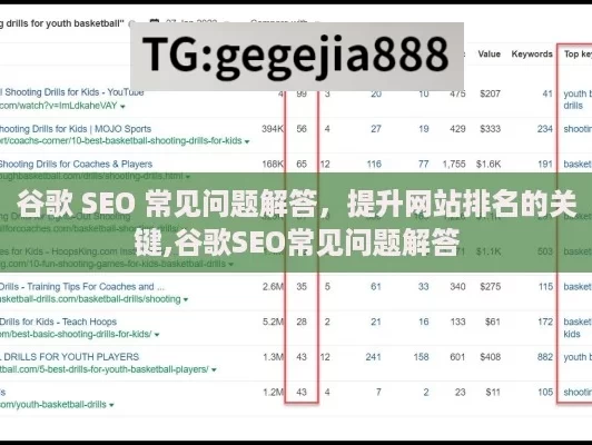 谷歌 SEO 常见问题解答，提升网站排名的关键,谷歌SEO常见问题解答