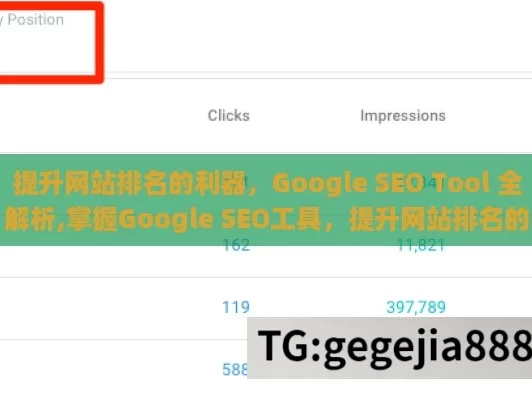 提升网站排名的利器，Google SEO Tool 全解析,掌握Google SEO工具，提升网站排名的终极指南