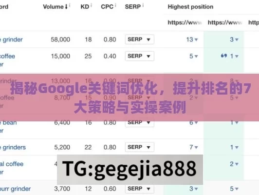 揭秘Google关键词优化，提升排名的7大策略与实操案例