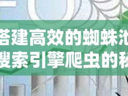 如何搭建高效的蜘蛛池，吸引搜索引擎爬虫的秘诀