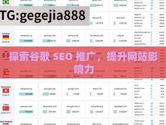 探索谷歌 SEO 推广，提升网站影响力