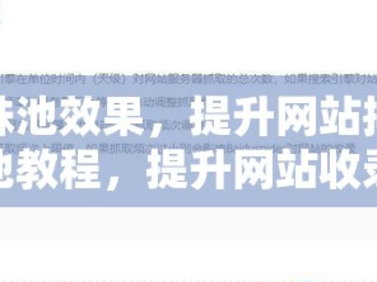 揭秘谷歌蜘蛛池效果，提升网站排名的秘密武器谷歌蜘蛛池教程，提升网站收录与流量的秘诀