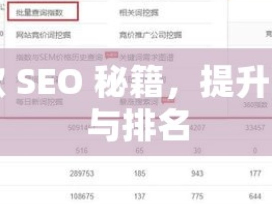 掌握谷歌 SEO 秘籍，提升网站流量与排名