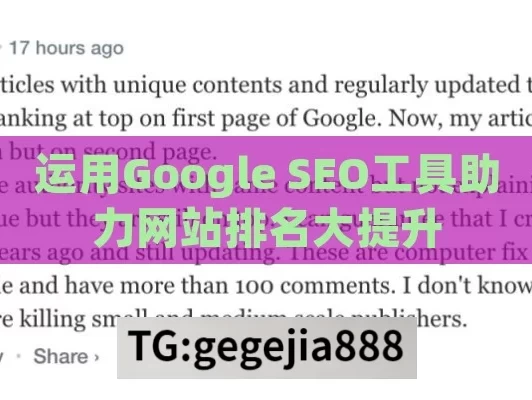 运用Google SEO工具助力网站排名大提升