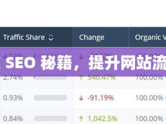 掌握谷歌 SEO 秘籍，提升网站流量与排名