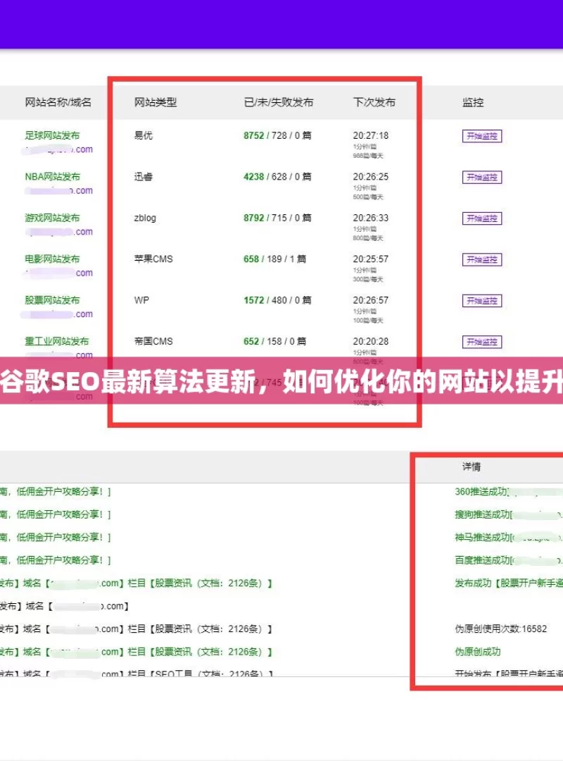 揭秘谷歌SEO最新算法更新，如何优化你的网站以提升排名