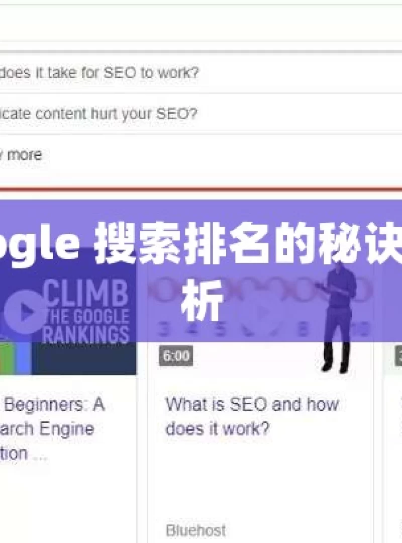 提升 Google 搜索排名的秘诀与策略解析