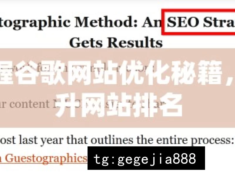 掌握谷歌网站优化秘籍，提升网站排名