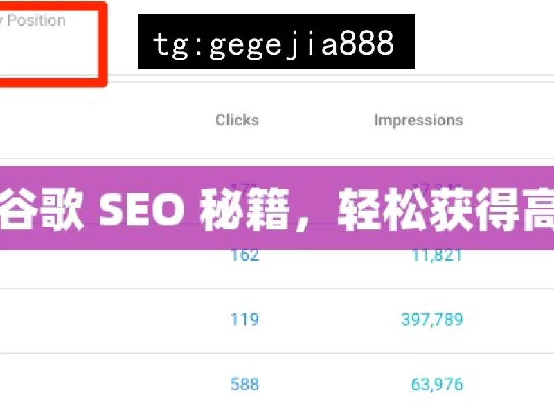 掌握谷歌 SEO 秘籍，轻松获得高排名