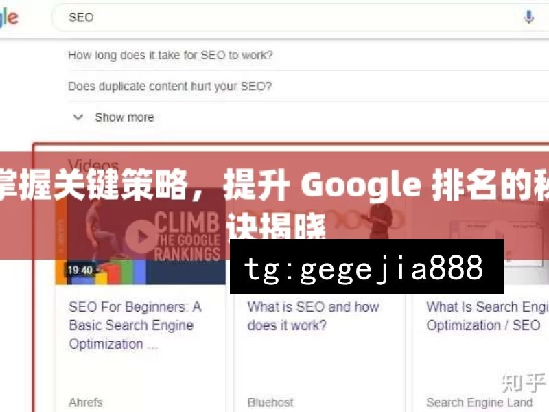 掌握关键策略，提升 Google 排名的秘诀揭晓