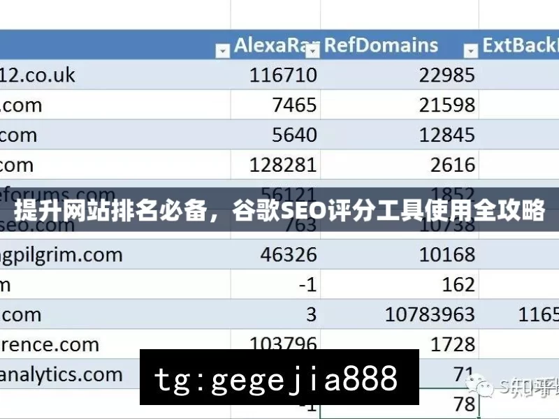 提升网站排名必备，谷歌SEO评分工具使用全攻略