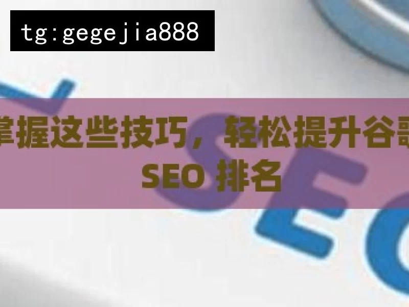 掌握这些技巧，轻松提升谷歌 SEO 排名