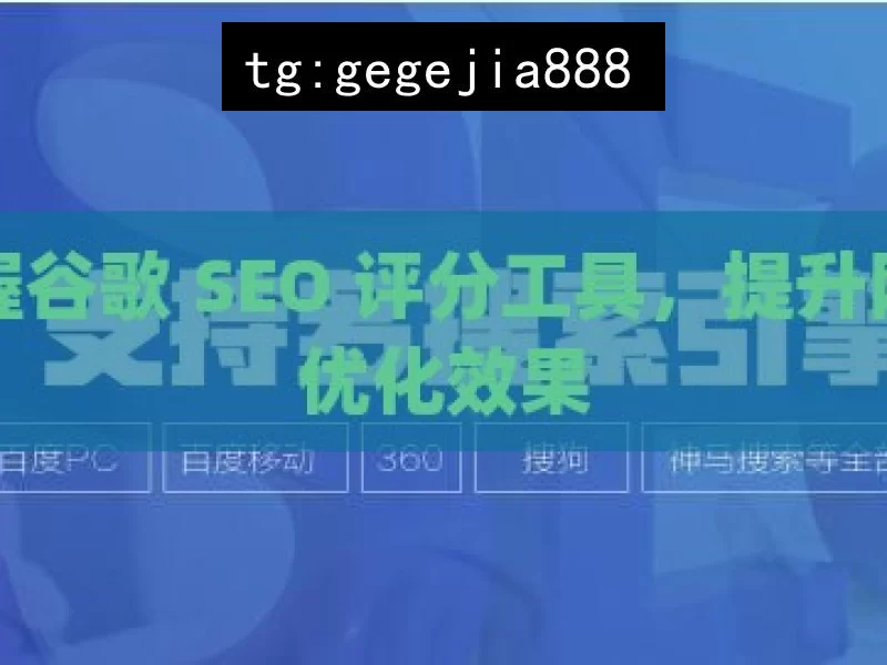 掌握谷歌 SEO 评分工具，提升网站优化效果