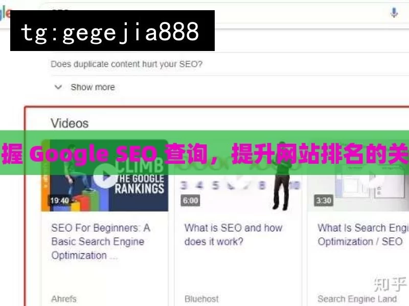 掌握 Google SEO 查询，提升网站排名的关键