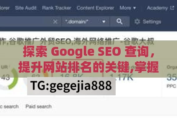 探索 Google SEO 查询，提升网站排名的关键,掌握Google SEO查询，揭秘网站排名提升的秘密