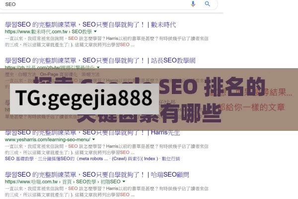 探索 Google SEO 排名的关键因素有哪些